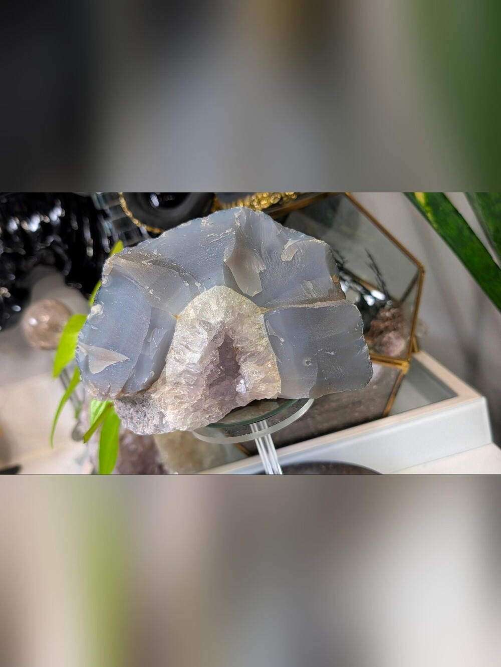 Amethyst & Blue Agate Crystal Cluster